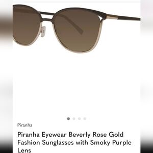 Piranha Rose Gold Sunglasses with Smoky Brown Lens